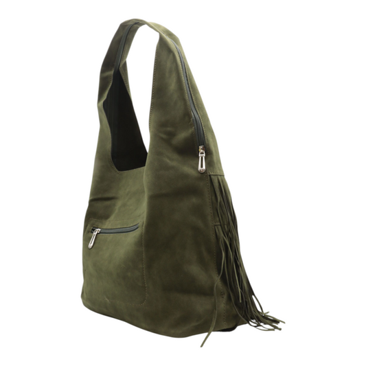 Handtasche MERLE Fransen Khaki