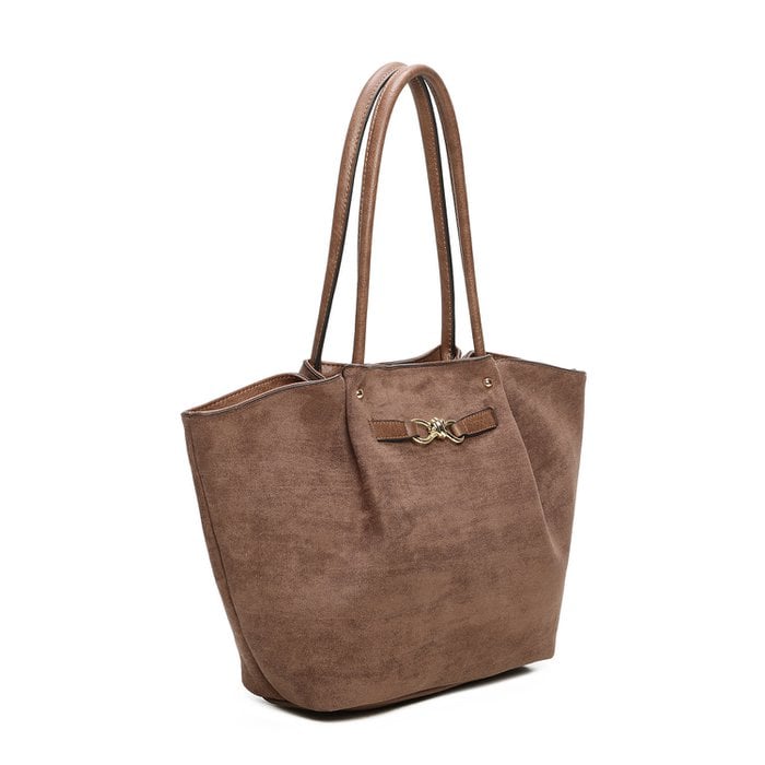 Handtasche VIVIAN Wildlederimitat cappucino braun
