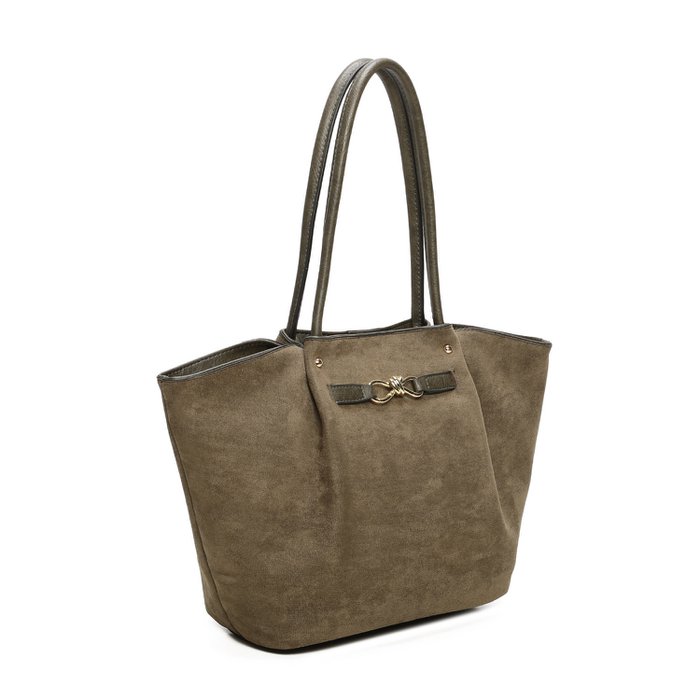 Handtasche VIVIAN Wildlederimitat khaki grün
