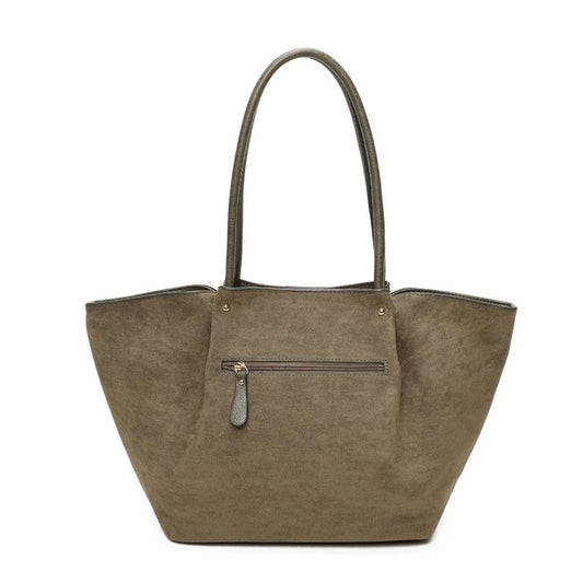 Handtasche VIVIAN Wildlederimitat khaki grün