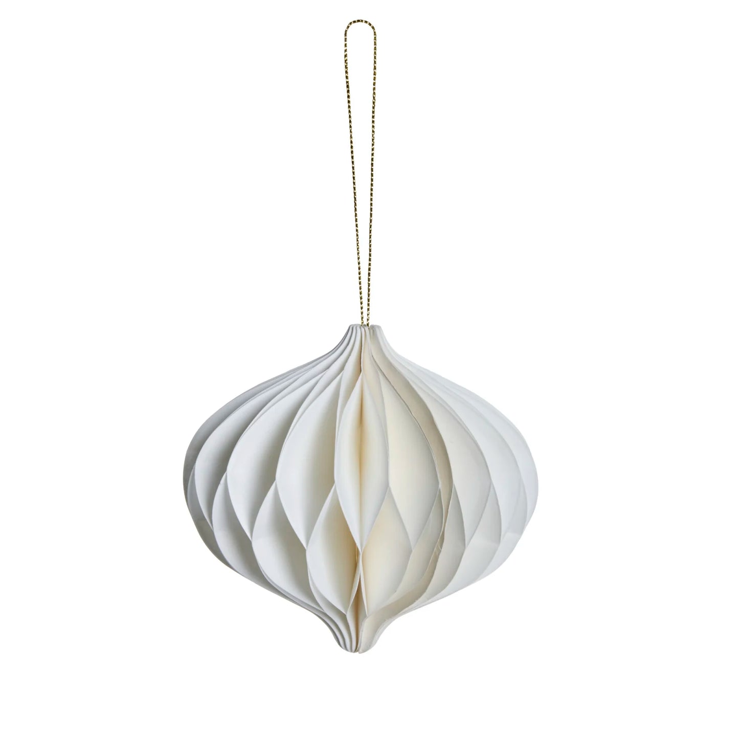 Lene Bjerre Papier Ornament POELLE 3 weiß 10 cm