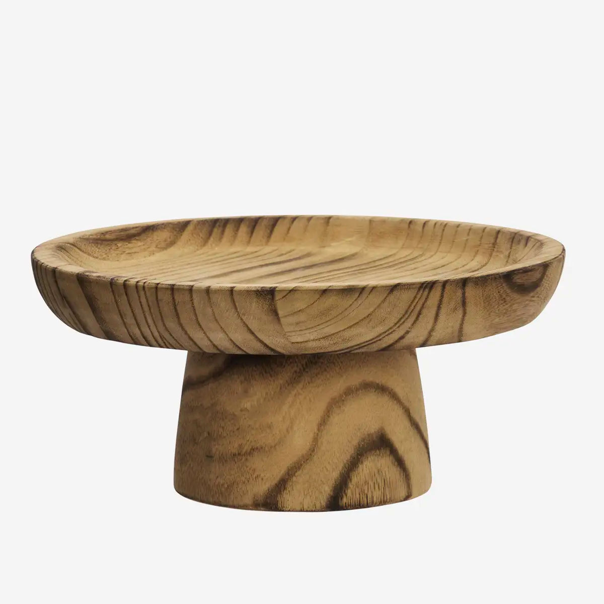 Madam Stoltz Holz Tablett mit Fuß