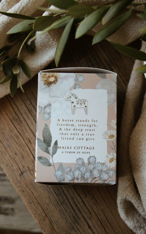 Majas Cottage Dala Pferd Keramik weiß