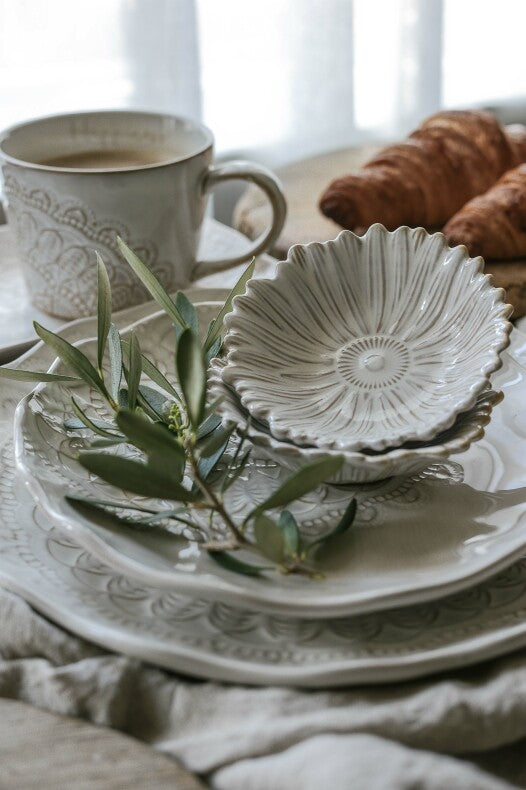 Majas Cottage Blumen Schälchen weiß 10 cm