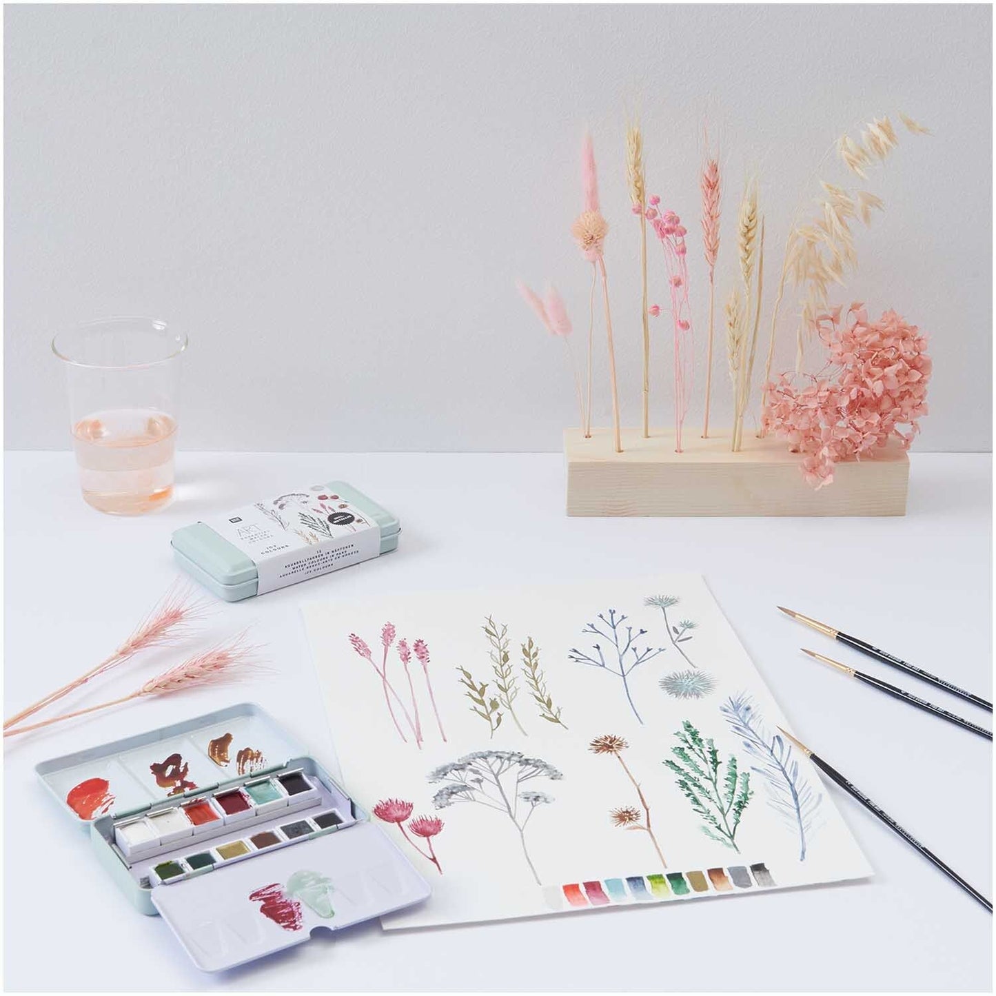 Rico Design Aquarell Farbkasten 12 Farben ICY