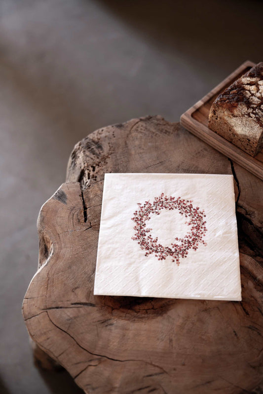 Sögne Servietten KRANZ ROTE BEEREN 20 Stück