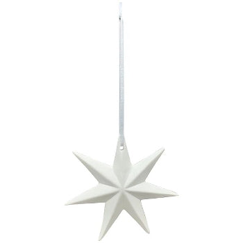 Porzellan Anhänger Stern 11 cm