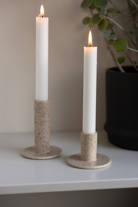 Storefactory Kerzenhalter EKTORP sand Keramik, verschiedene Größen