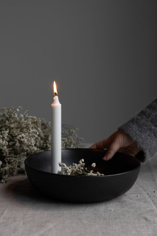 Storefactory Kerzenschale LIDATORP schwarz glasiert, verschiedene Größen