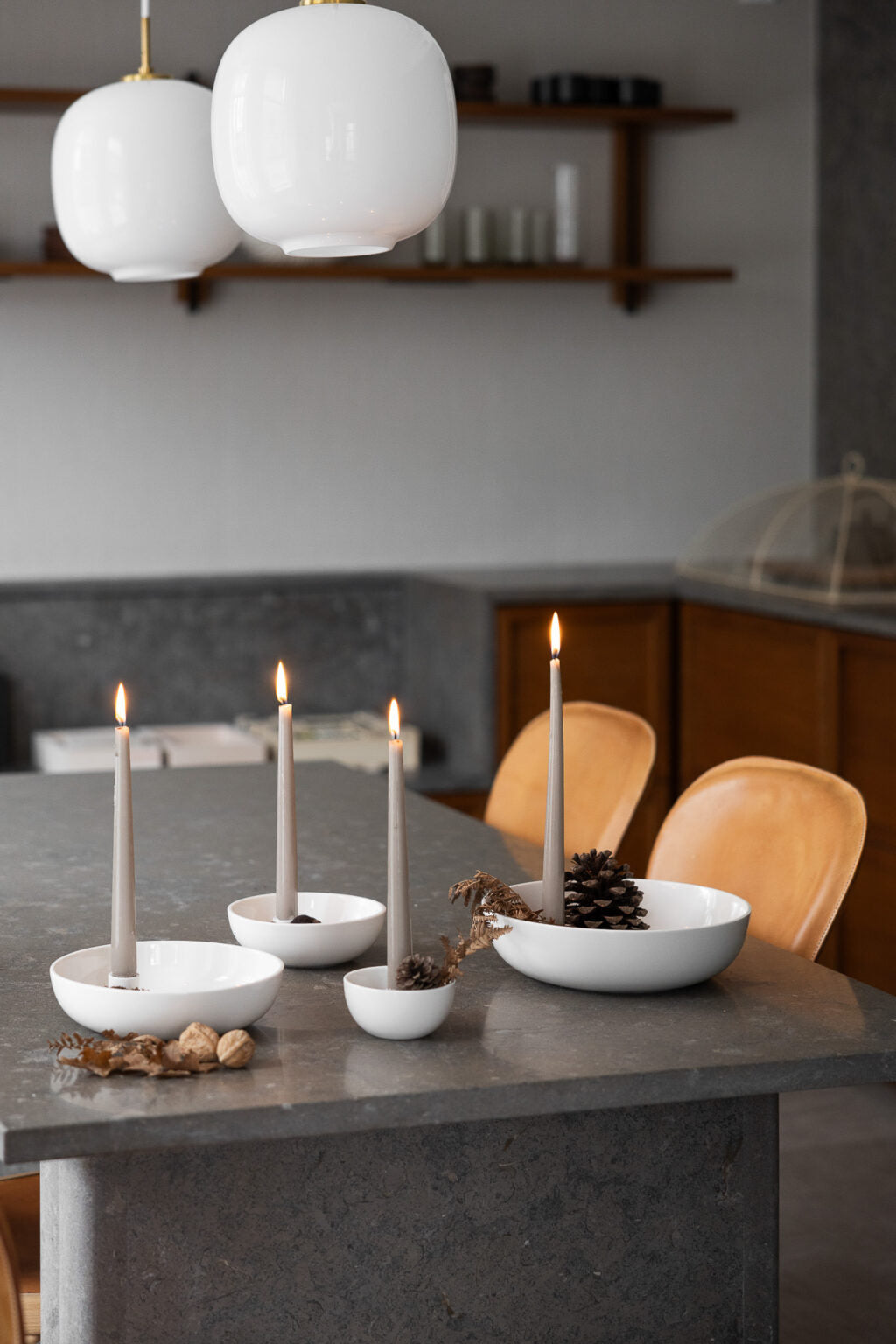 Storefactory Kerzenschale LIDATORP weiß glasiert, verschiedene Größen