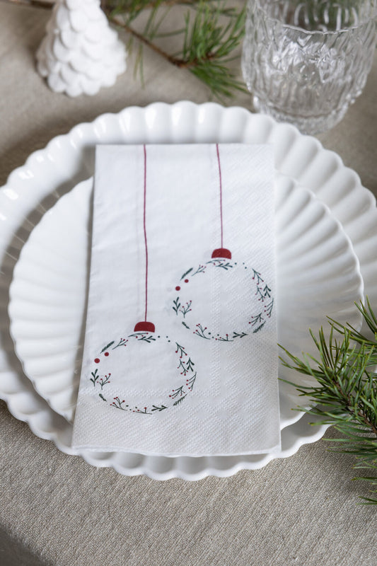 Storefactory Serviette JULKULA Weihnachtskugeln