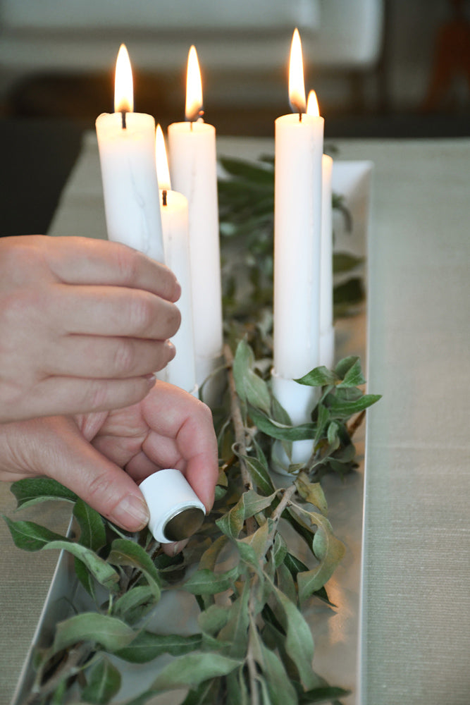 Storefactory Kerzentablett SUND weiß 80 cm Metall