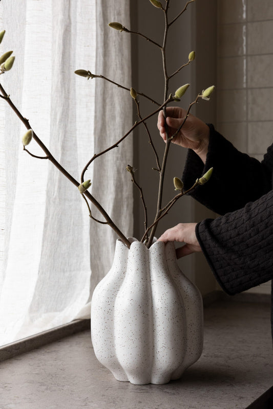 Storefactory Vase EKEBO vanilla weiß