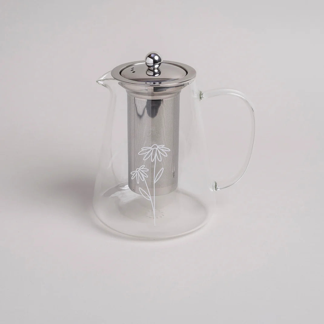 Eulenschnitt Teekanne DAISY Glas mit Sieb 1,2 Liter