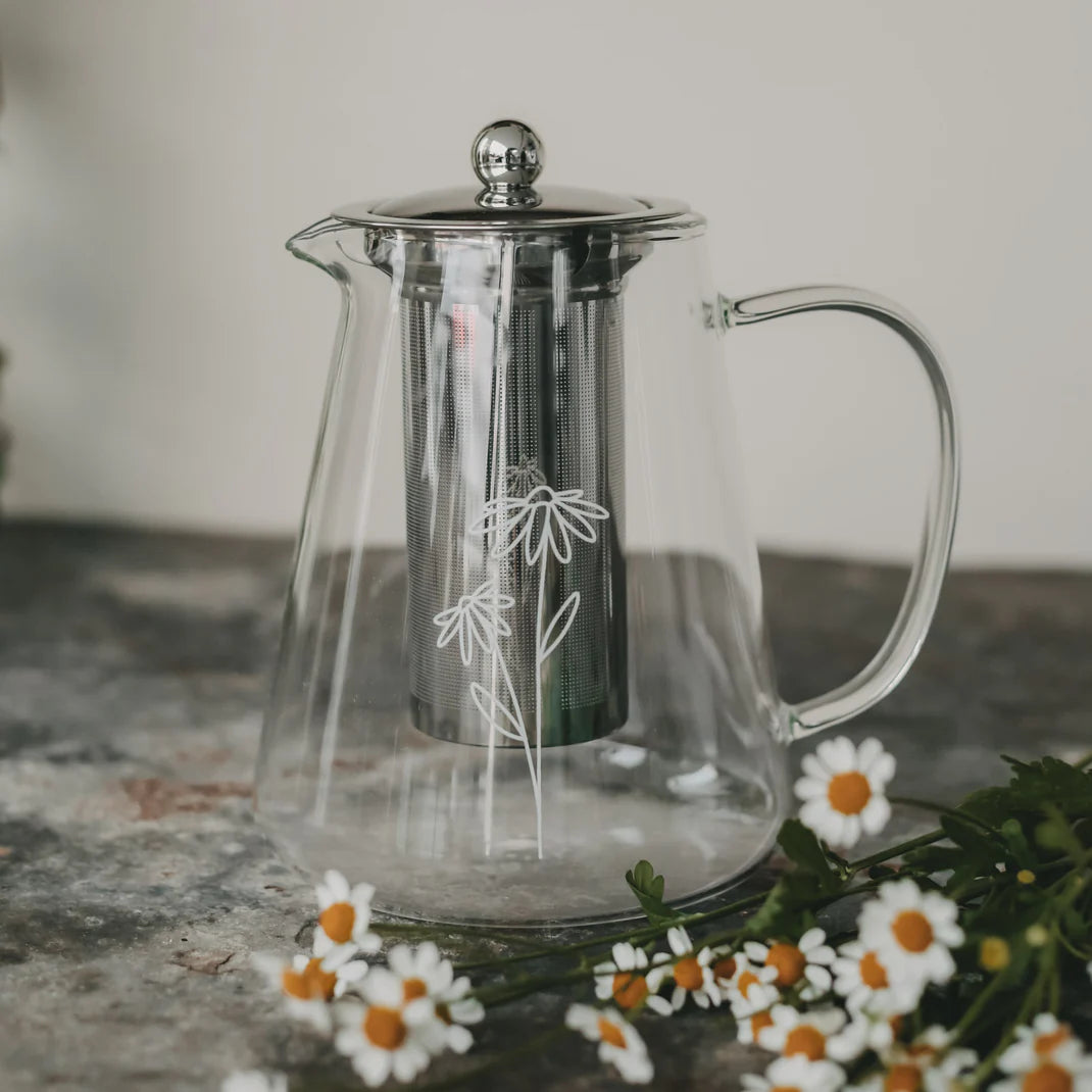 Eulenschnitt Teekanne DAISY Glas mit Sieb 1,2 Liter