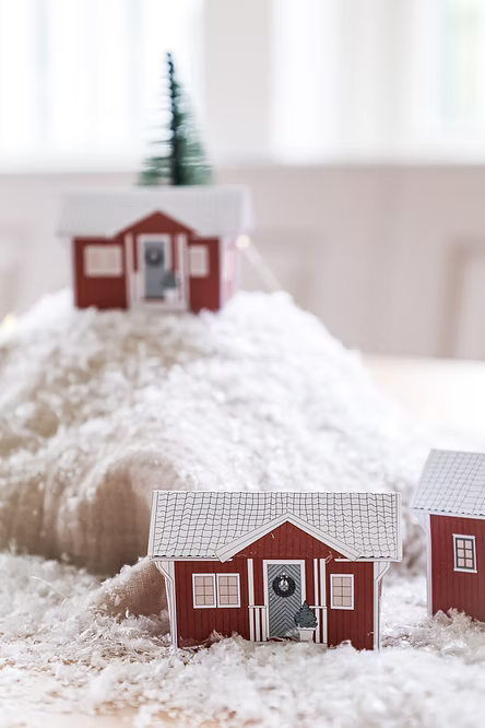 Adventskalender Bastel Set SCHWEDISCHES WEIHNACHTSDORF