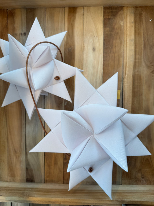 Stjernefabrikken 2 Sterne Türdekoration Canvas weiß