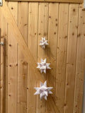Stjernefabrikken String of Stars 3 Sterne Türdekoration Canvas weiß