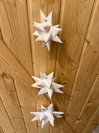 Stjernefabrikken String of Stars 3 Sterne Türdekoration Canvas weiß