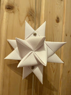 Stjernefabrikken String of Stars 3 Sterne Türdekoration Canvas weiß
