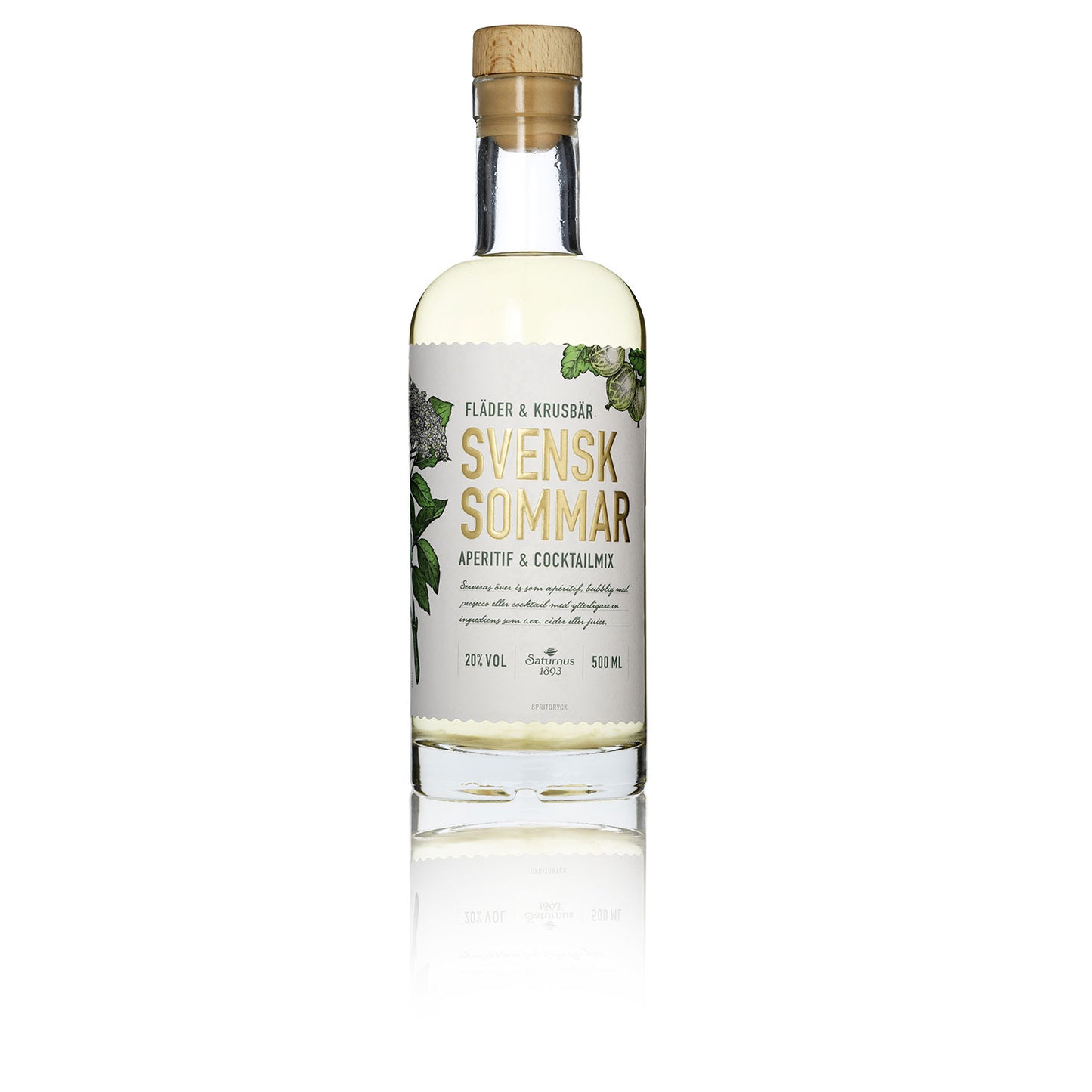 Saturnus Svensk Sommar Aperitiv Holunder Stachelbeere
