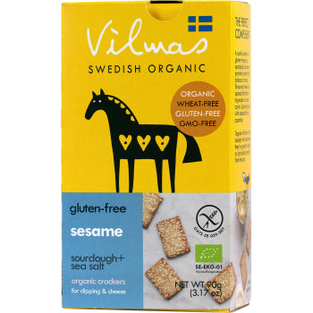 Vilmas BIO glutenfreie Sauerteig Sesam Cracker 90 g