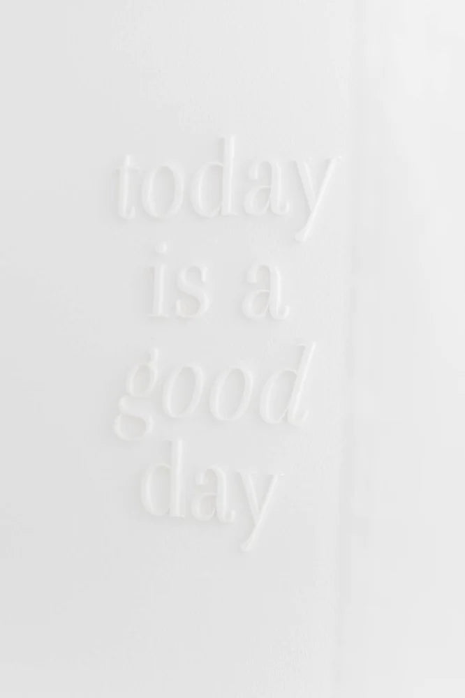 beherzigt 3 D Wandschriftzug weiß GOOD DAY