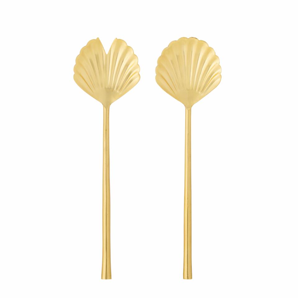 Bloomingville Salatbesteck LORETA Muschel gold
