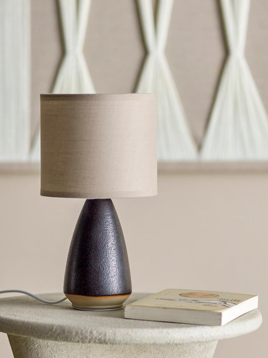 Bloomingville Tischlampe PAPRICA schwarz/beige