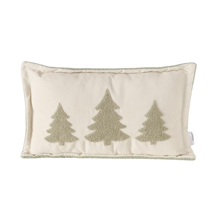 Kissen NEVIO Tannen Applikation 30 x 50 cm