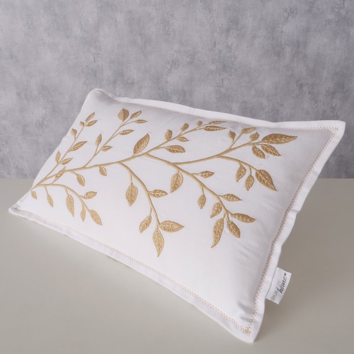 Kissen VIOLA 30 x 50 cm weiß/beige