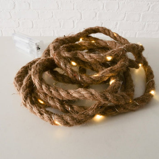 Lichterkette SOGA Juteseil 330 cm