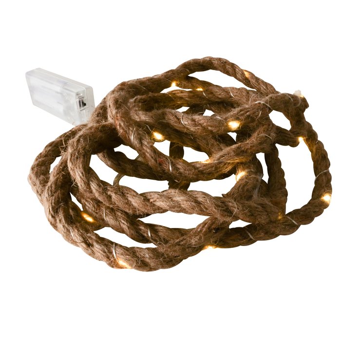 Lichterkette SOGA Juteseil 330 cm