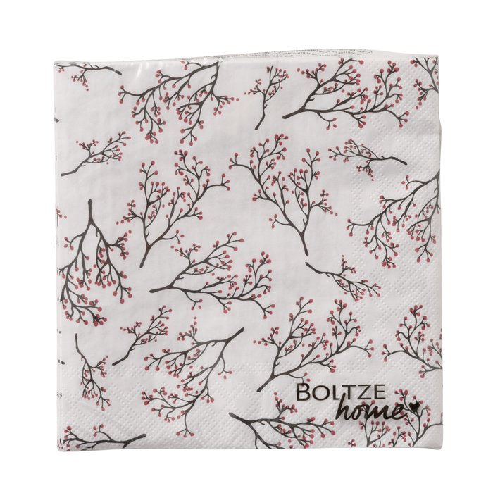 Servietten BERRY Ilex Zweig 20 Stück, verschiedene Ausführungen