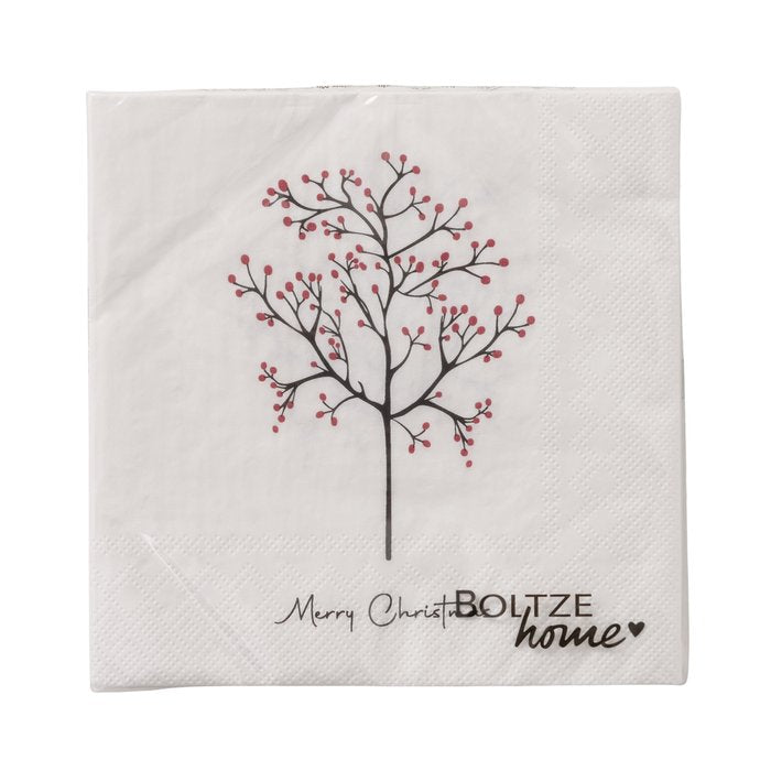 Servietten BERRY Ilex Zweig 20 Stück, verschiedene Ausführungen