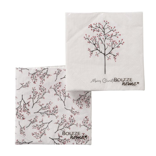 Servietten BERRY Ilex Zweig 20 Stück, verschiedene Ausführungen