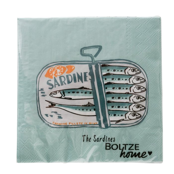 Servietten Sardinendose 20 Stk.