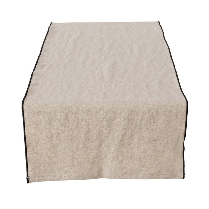 ﻿﻿Tischläufer JANEA beige / schwarz