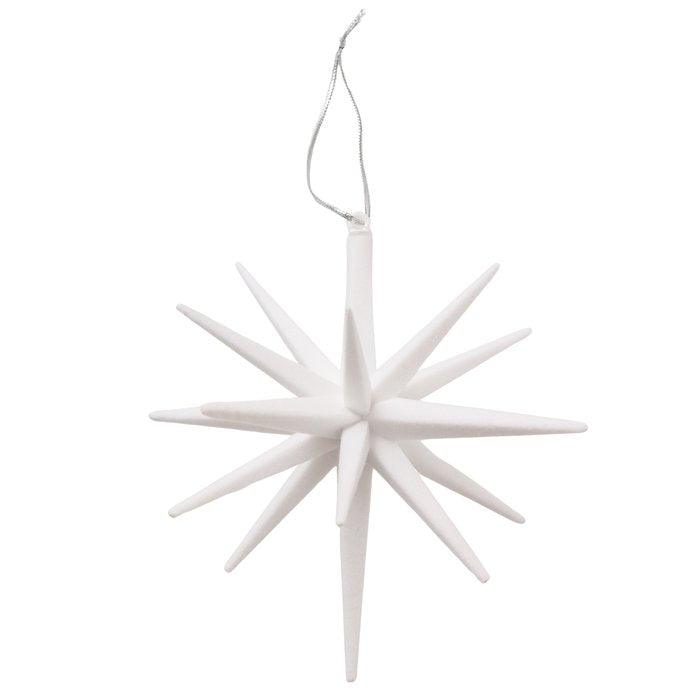 Stern Anhänger TOVE, weiß beflockt