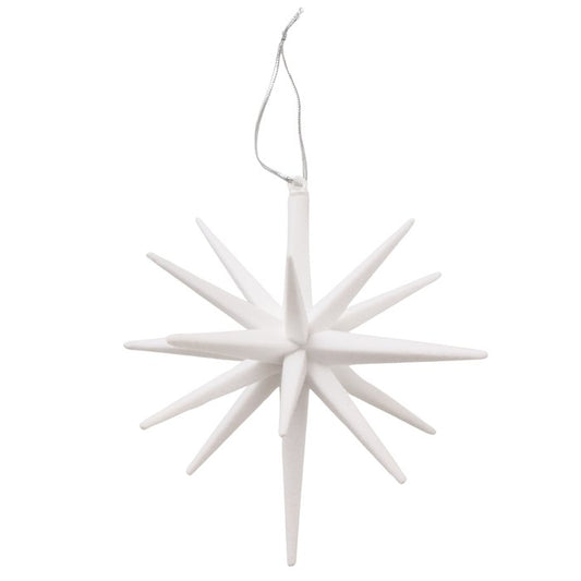 Stern Anhänger TOVE, weiß beflockt