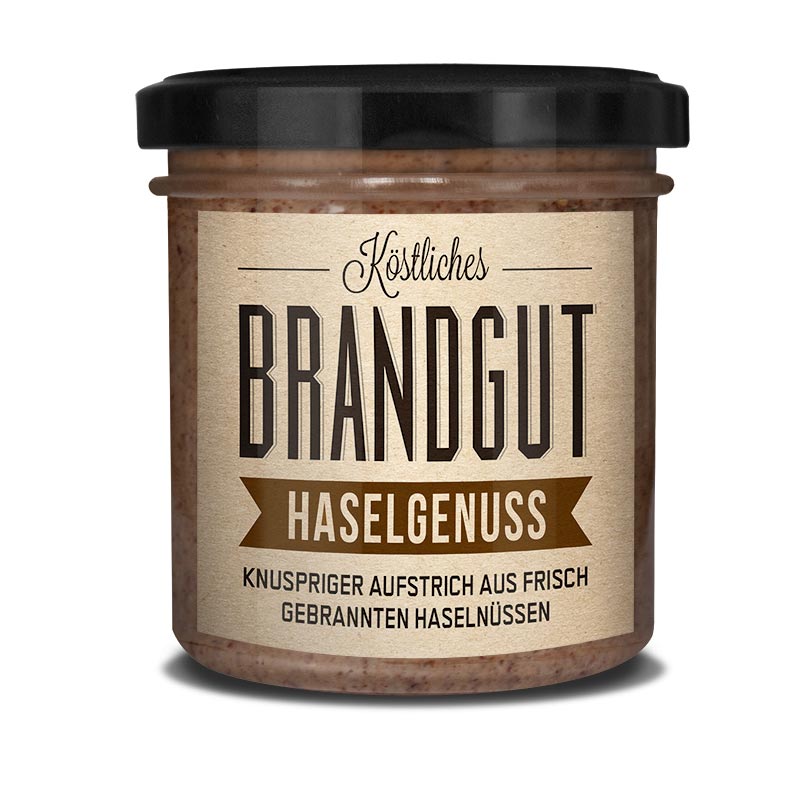 Brandgut Nussmus, diverse Sorten