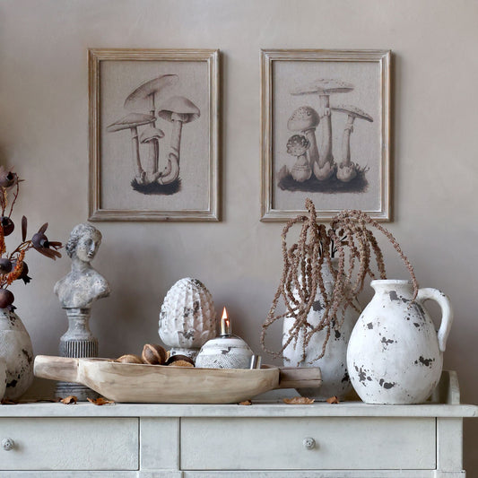 Chic Antique Bild mit Rahmen PILZE Fliegenpilz