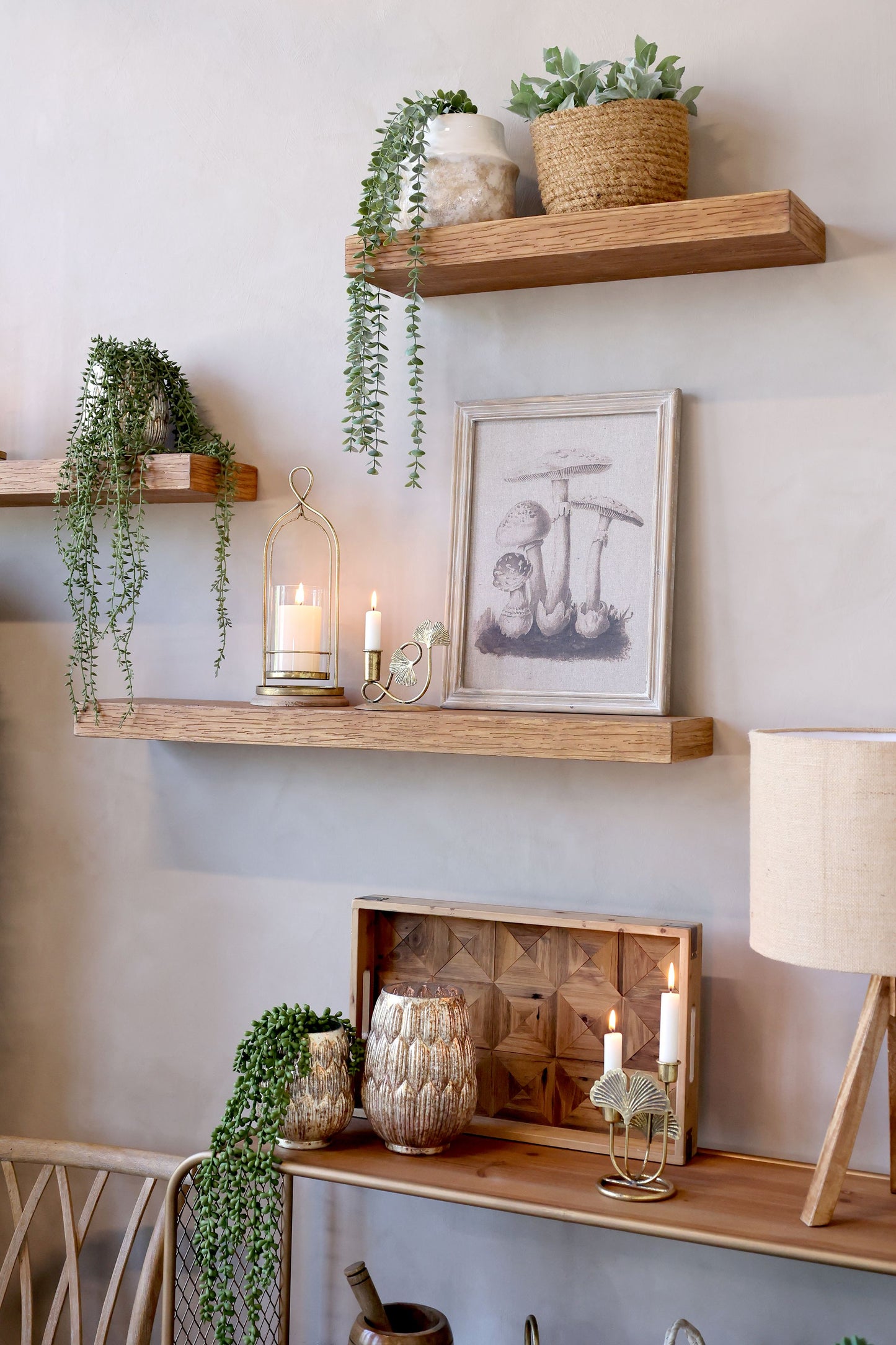 Chic Antique Bild mit Rahmen PILZE Steinpilz