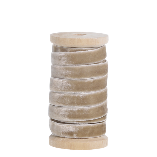 Chic Antique Geschenkband Samt creme 5 m