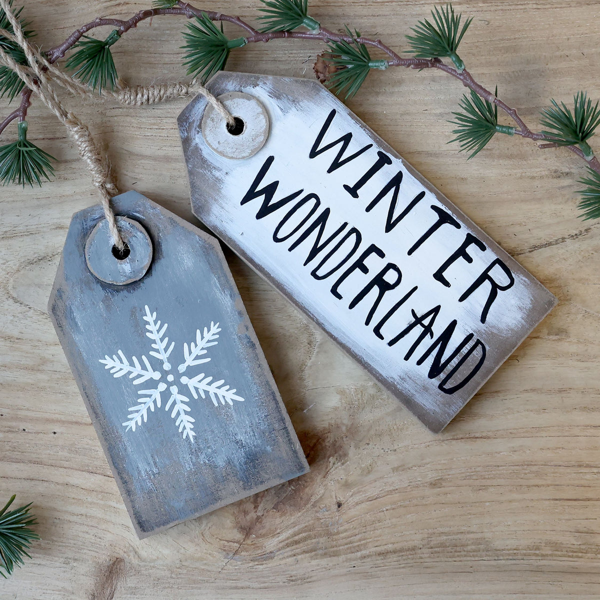Chic Antique Vintage Winter Schilder, verschiedene Ausführungen