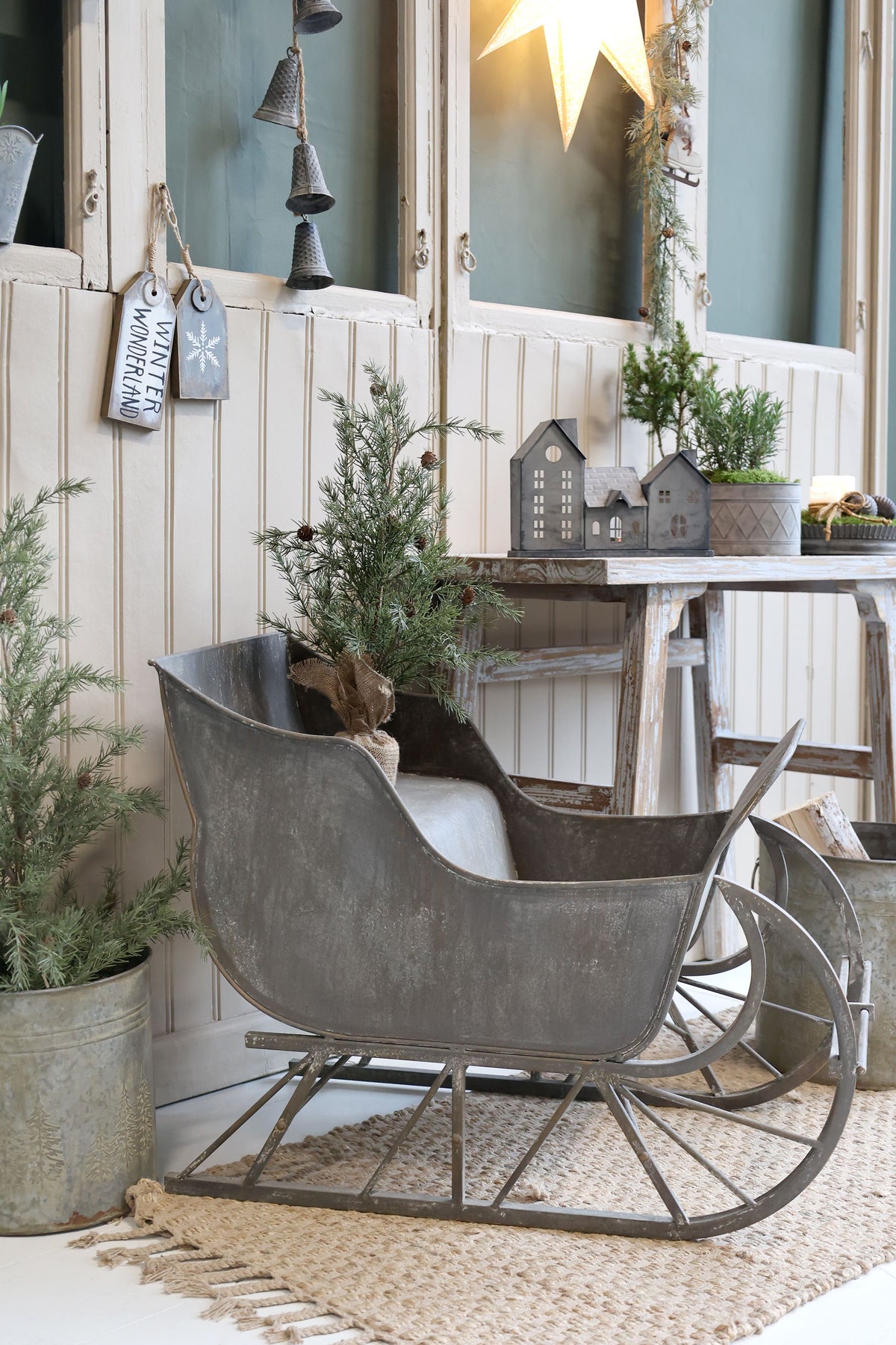 Chic Antique Vintage Winter Schilder, verschiedene Ausführungen