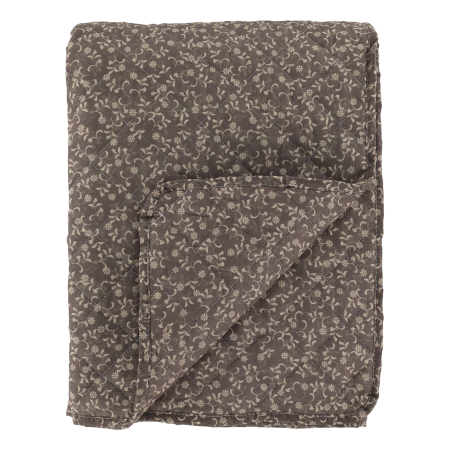 Chic Antique Quilt mit Blumen braun