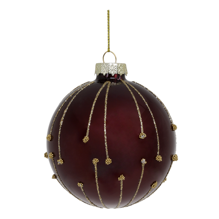 Chic Antique Weihnachtskugel Glas rot gold