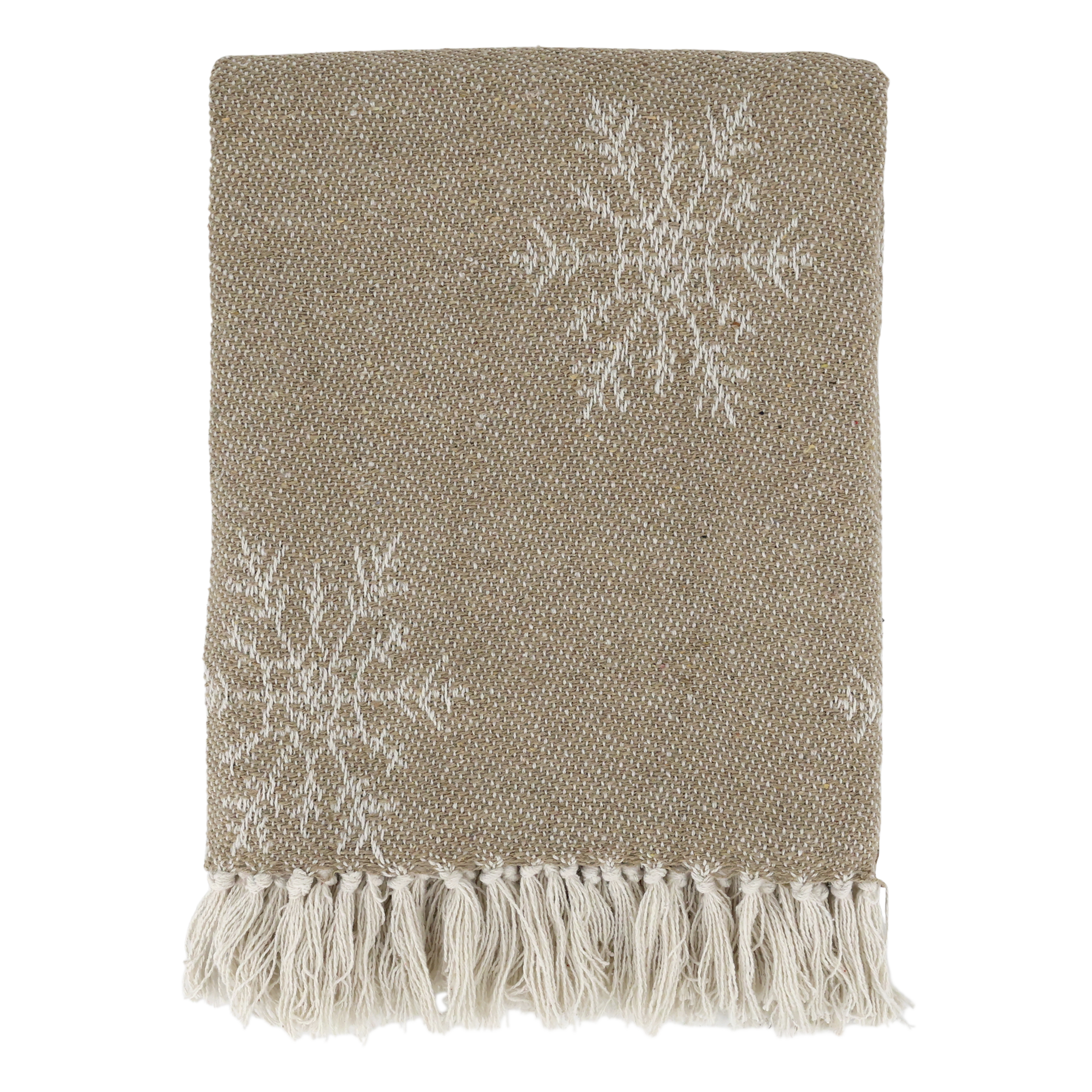 Chic Antique Decke EISKRISTALL taupe/beige 150x130 cm