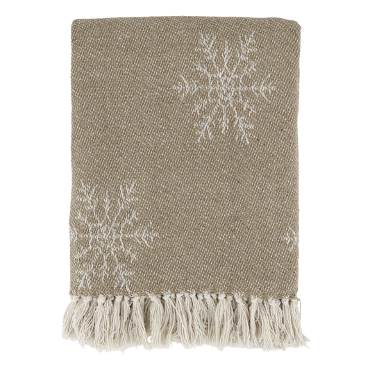 Chic Antique Decke EISKRISTALL taupe/beige 150x130 cm